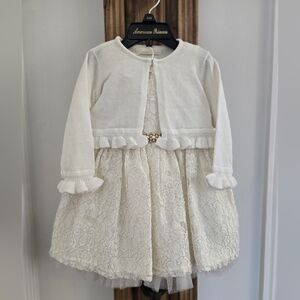 American Princess 2-Piece Dress Set 24M – Ivory Lace Special Occasion Outfit